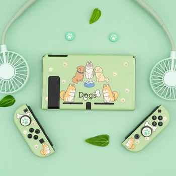 

Geekshare Nintendo Switch Green Dogs Bone feast Cartoon Fairy League Hard Cover Back Girp Shell For Nintendo Switch