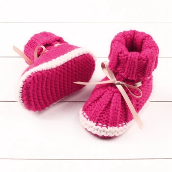 

Autumn Winter Cute Baby First Walkers New Baby Shoes Kids Newborn Toddler Warm Knitting Boots