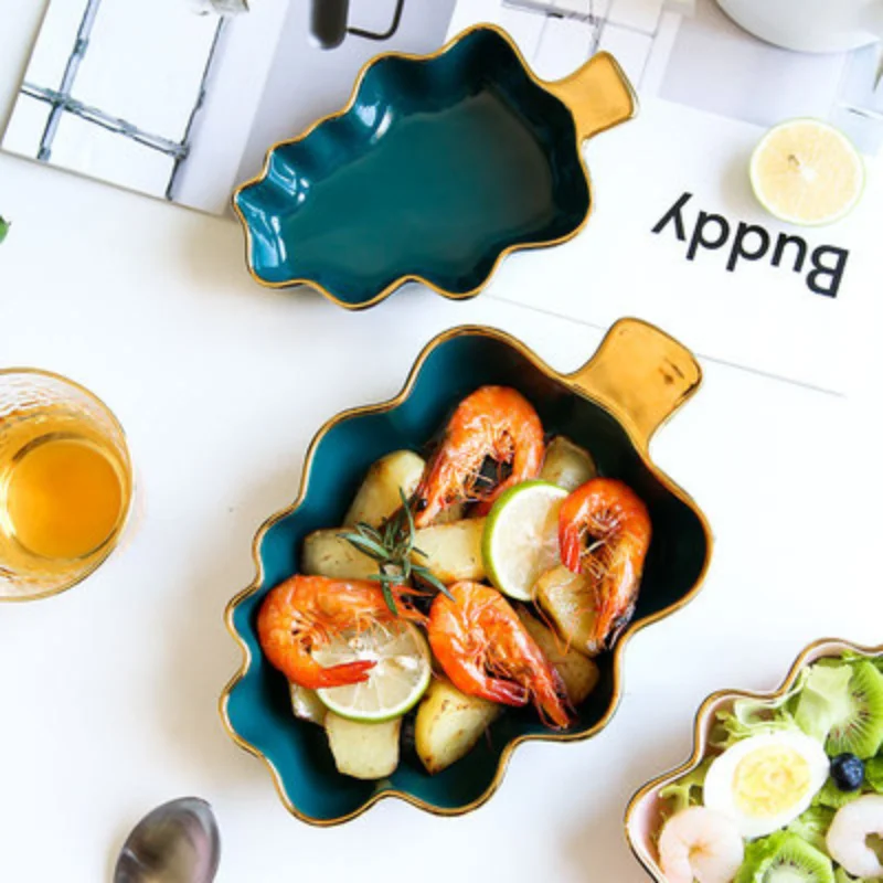 

Christmas Tree Luxury Phnom Penh Ceramic Plate Dessert Plate Restaurant Creative Tableware Nordic Plate Breakfast Plate