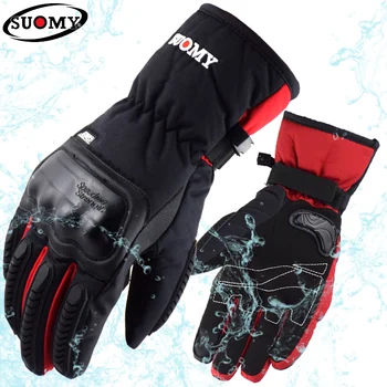 

SUOMY 100% Waterproof Keep Warm Touch Screen Men Luva Moto Motocross Gloves Racing Motorcycle Gloves Protective Gear Ski Winter