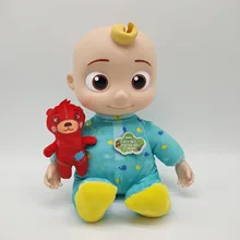 Cocomelon – jouets en peluche musicaux JJ pour filles, poupées douces, Anime, corps en peluche, petit oreiller, jouets ours en peluche pour bébés 