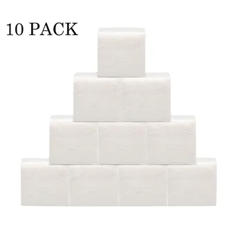 

10 Rolls Hand Clean Toilet Tissue Solid Paper Napkin Serviettes 4 Ply C Fold Paper Tissues Prevent Flu Soft Strong