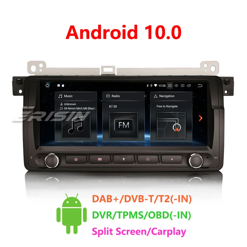 Erisin 5146 8 дюймов android 10 0 автомобильный мультимедийный плеер навигация GPS для BMW 3