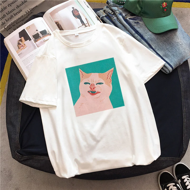 T shirt Summer Top Cotton Printed Women Funny Teletubbies Harajuku Korean Clothes Oversized camiseta mujer tee shirt femme Tops