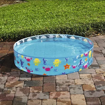 

152X25cm Free inflatable Tarpaulin Support round pool No air pump pool baby hard rubber plastic pool children bath swimming pool