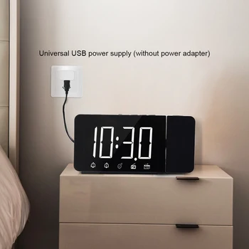 

Projection Alarm Clock Digital Date Snooze Function Backlight Rotatable Wake Up Projector Led Clock With Time Projection