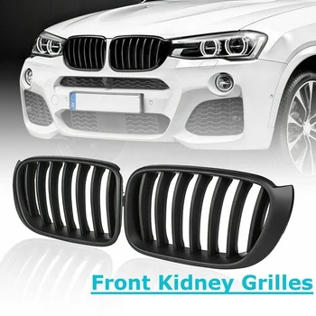 

Car Front Kidney Grill Grilles Replacement Matte Black for BMW F25 F26 X3 X4 2014-2017 Car Styling