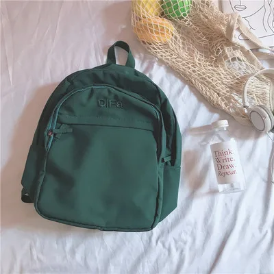 Корейский ulzzang Harajuku японский винтажный милый однотонный рюкзак женский модный простой Повседневный женский рюкзак на молнии - Цвет: 9