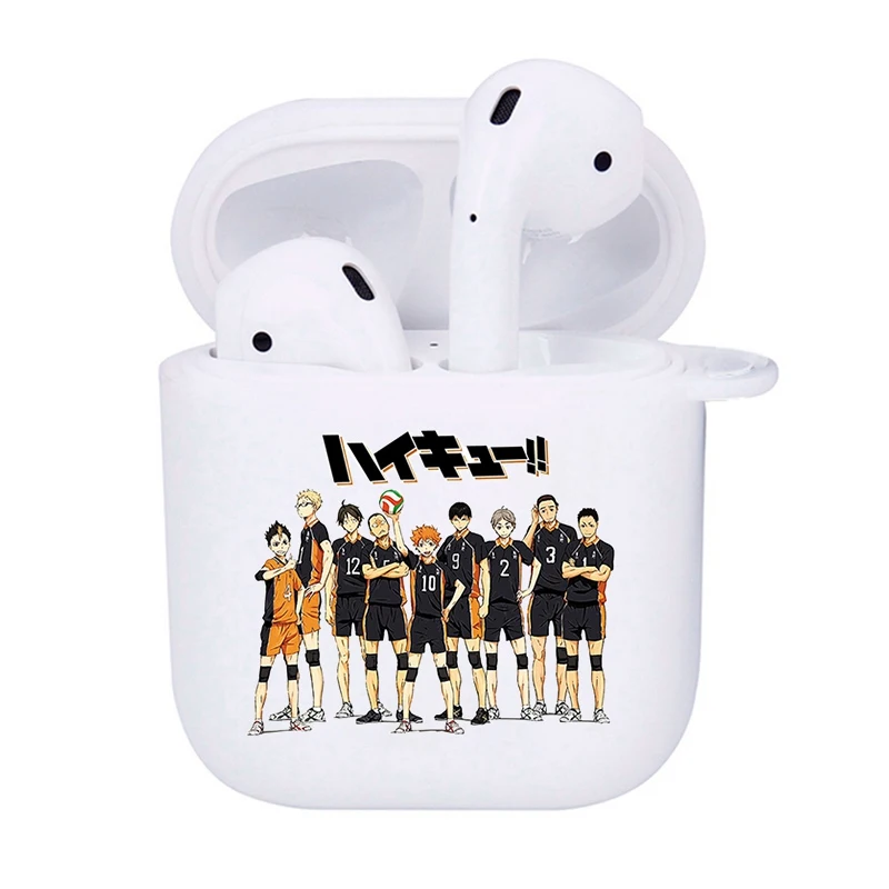 

Anime Haikyuu!! Soft Silicone Protect Case for Airpods 1/2 Shockproof Protective Cover Charging Box for Apple Bluetooth Earphone