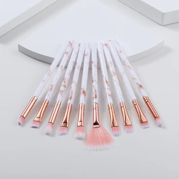 

10PCS Professional Marble Makeup Brushes Set Eye Lip Eyebrow Eyeshadow Eyeliner Make Up Brushes Brochas Maquillaje for Cosmetic