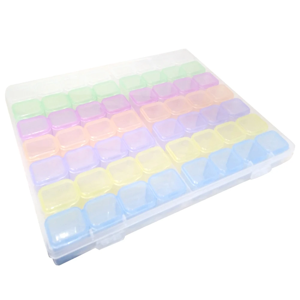 

56 Grids Manicure Storage Box Protective Non Toxic Accessories Container Portable Wear Resistant DIY Shockproof Diamond Painting