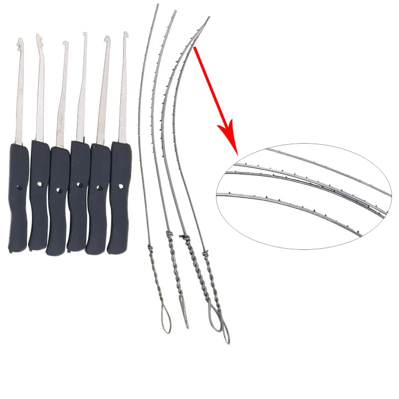 

10pcs/set Locksmith Hand Tool Broken Key Extractor Remove Removal Hooks Lock Kit Lock Pick Set Handware Furniture