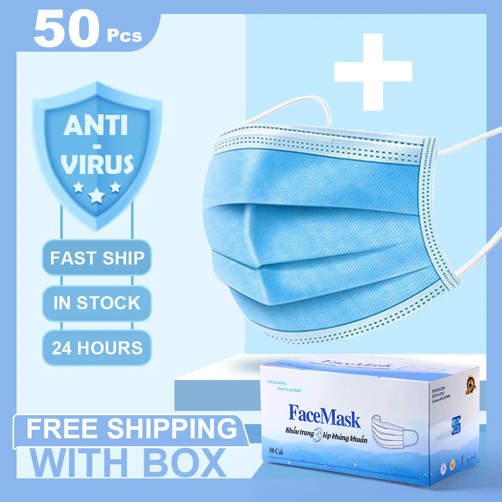 

Disposable Face Mask Anti Dust Mouth Mask Mouth-muffle Bacteria Proof Flu Face Masks 10/50/100 PCS KN95 K95 Protective Masks