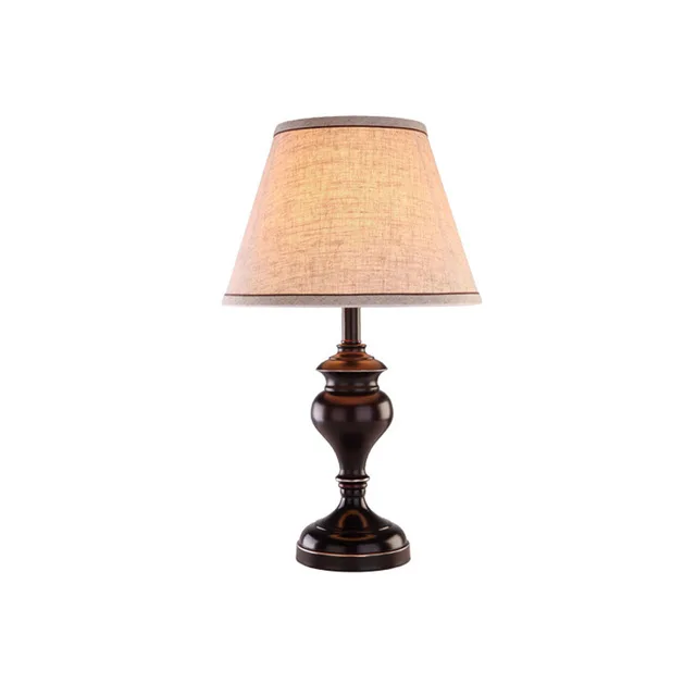 СВЕТОДИОДНЫЙ торшер в американском ретро стиле, E27, черный железный тканевый абажур, проводные торшеры, 110 В/240 в, освещение для гостиной, спальни - Цвет абажура: Table Lamps
