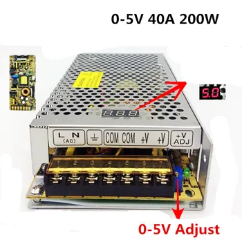 

Digital Display Switching Power Supply 200W Voltage Adjustable DC 0-5V 40A Whole Range Adjustable Power Supply