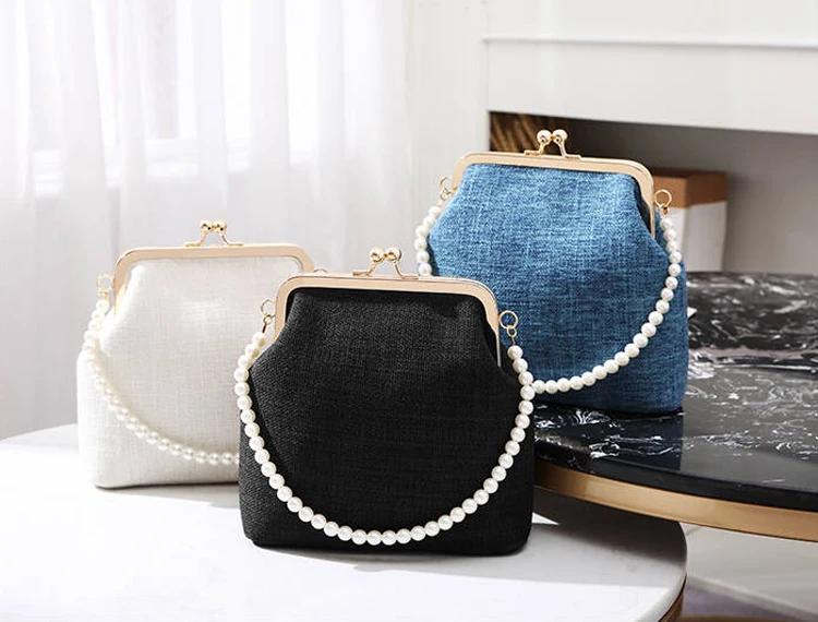 vintage bag bags women beads chain shoulder crossbody bag bags women's handbags (6)