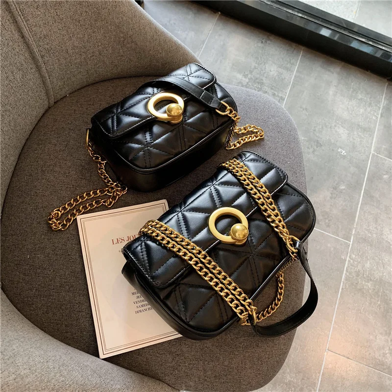 

Graceful Bag Women's 2020 Autumn And Winter New Style Korean-style Versatile INS Crossbody Bag Fashion Rhombus Chain Bag