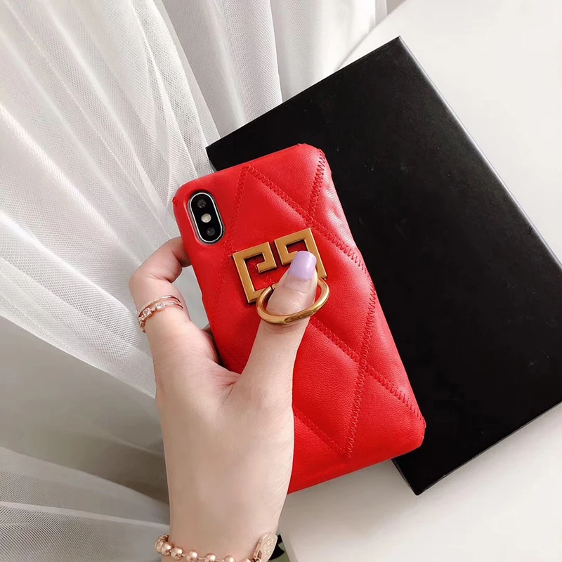 Модный бренд французский парфюм чехол для iPhone X XS XR XSMax 10 7 7plus 8 8plus 6 s plus кольцо стенд металлический кожаный жесткий чехол