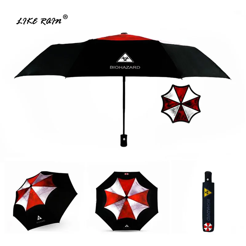 LIKE RAIN Biohazard зонтик для дождя женский Автоматический складной ветрозащитный