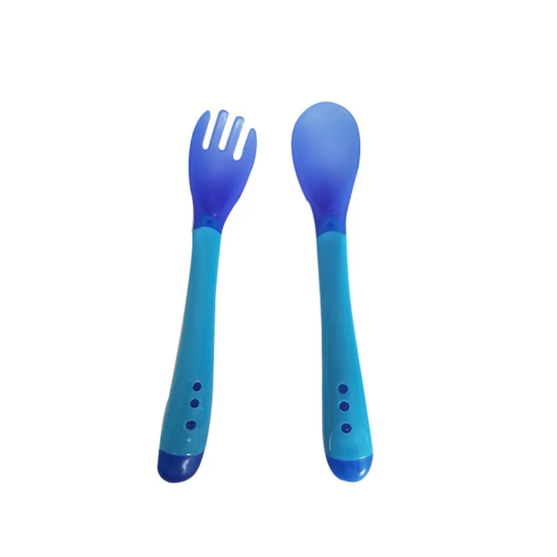 BlueSpoonFork Натуральный Пшеница соломенная чаша для малышей с рисунком Совы Дети ужин кормления Еда плиточно-обучение детей чаша ложка Вилка(1 комплект - Цвет: BlueSpoonFork