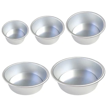 

2/4/6/8/10 Inch Round Cake Pan Set With Removable Bottom Aluminum Alloy Chiffon Cake Mold/Mould Set 3 Tier Round Cakes Tins-35