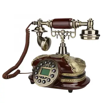 

8611 Home Desktop FSK/DTMF Dual System Retro Telephone Wired Phone with Incoming Telegram Display