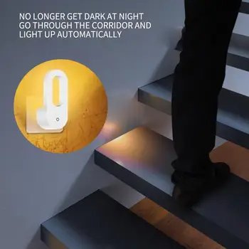 

Automatic Light Lamp Smart Sensor Light Induction Sensor Control Light Energy Saving Bright Creative LED 2pcs EU/US Plug