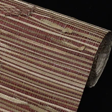 Best Price Bacaz Paper Plant Straw Natural Wallpaper Rolls for Living Room Background Natural Wall paper Wood Wallcoverings Home Decor