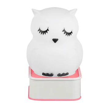 

Soft Pat Bedside Lamp LED Night Light Touch Sensor Safe Owl Shape Multicolor Gift Vinyl Nursery For Baby Bedroom Home Decor Cute