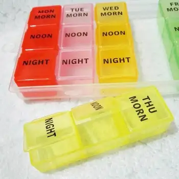 

Healthy Weekly Medtime Planner 7 Day 21 Slots Pill Box Portable Monthly Pill Organizer Container Storage Box Medicine Case