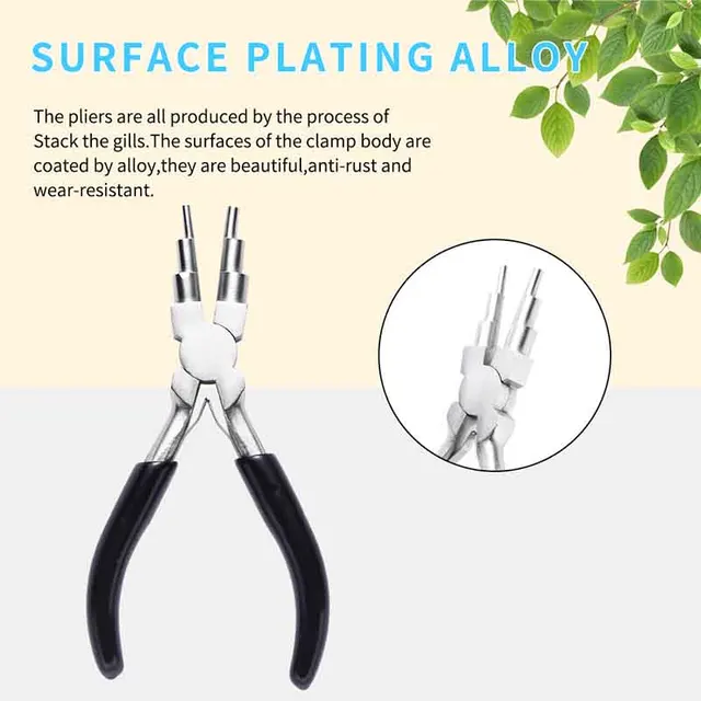 Bail Making Pliers Portable with Non Slip Grip Handle 6 Step Wire Wrapping  Tools for Jewelry Making