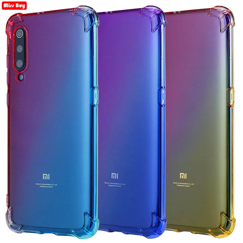 Ультратонкий силиконовый чехол с градиентом для Xiaomi mi 9 Pro MI 8 SE A3 Lite Redmi Note 8A 7 6 5 7A