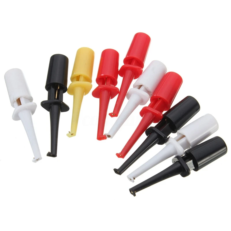 

10 x clamp multimeter probes probe tips gauge test hook clamp probe