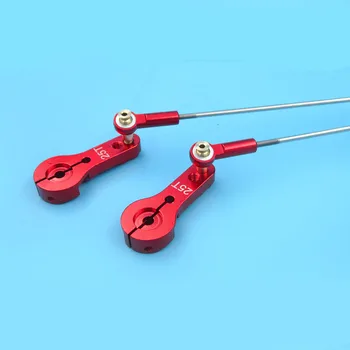 

1Set M2 Linkage Pushrod Assembly 2mm L110/120mm Pull Rod+25T Half Servo Arm Horn+Ball Joint/Ball Head Rod Ends for RC Model Boat