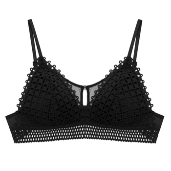 

Women Bras Seamless Wireless Triangle Cup Lace Sexy Lingerie Thin Bralette Deep V Push Up Bra Underwear Brassiere