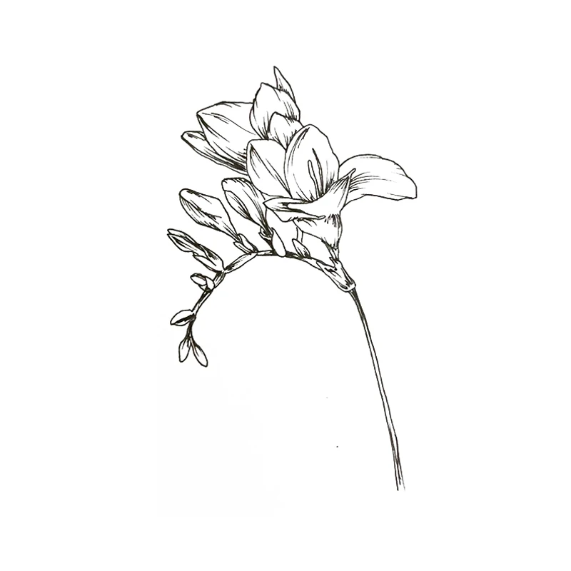 Transparent Stamp Sketch Flowers Clear Stamps Fairy Rubber Silicone Seal for DIY Scrapbooking Card Making Album Photo Decoration