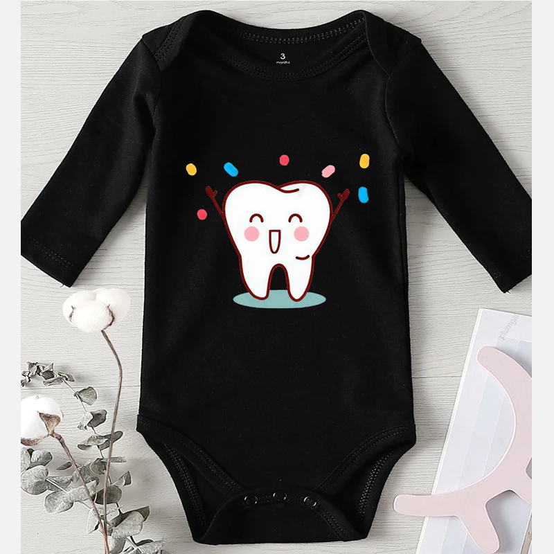 First Tooth Gifts Kids' Things Bodysuit for Newborns Jumpsuits Short Sleeve Newborn Baby Clothes Onesies Boy Girl Winter baby clothes cheap