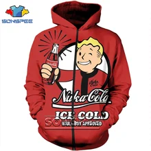 Забавный 3D принт аниме Fallout 4 хип-хоп для мужчин и женщин, Детская игровая Толстовка модный костюм, рубашка Harajuku для мальчиков, рубашка на молнии, толстовки рок-толстовка с капюшоном, куртка панка