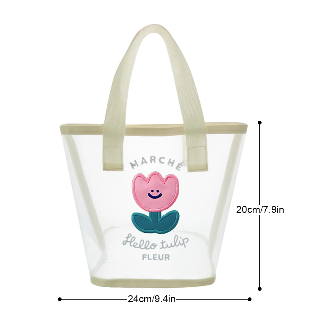 Bear Flower Handbag Transparent Should Bag – HeyHouseCart