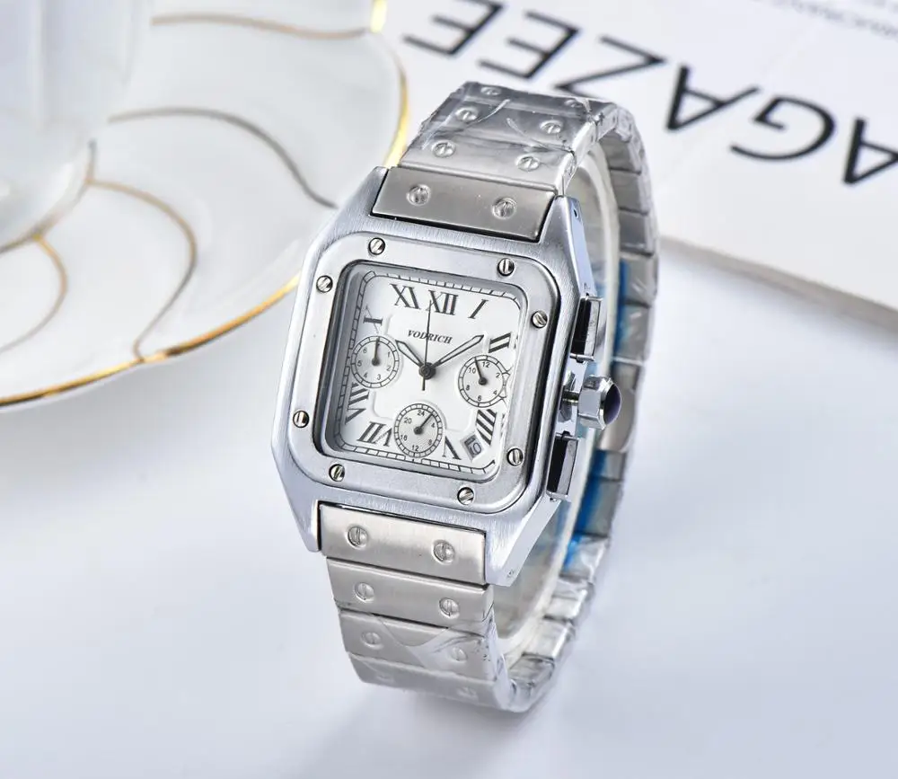 Мужские деловые часы, Международный Лидирующий бренд, полностью автоматические кварцевые часы, ремешок из нержавеющей стали, часы высокого класса atmosph