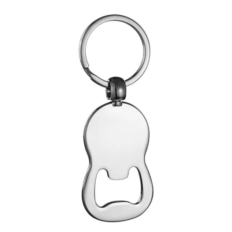 Free shipping 50pcs/lots Blank Metal Key Rings  Key Chains Bottle Opener DIY Gift Printing Sublimation Ink factory price 50pcs lot bottle beer opener sublimation blank white for dye ink printing