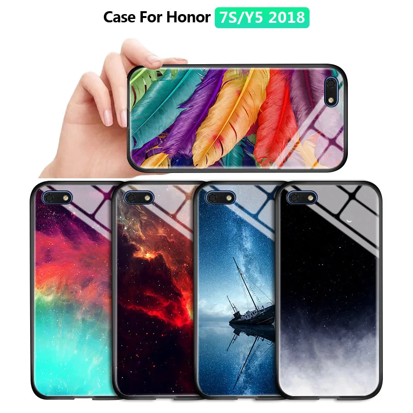 Для huawei Honor Y5 Prime 2018/Enjoy8E Lite Aurora Galaxy Sky Звездный градиентный чехол противоударный из