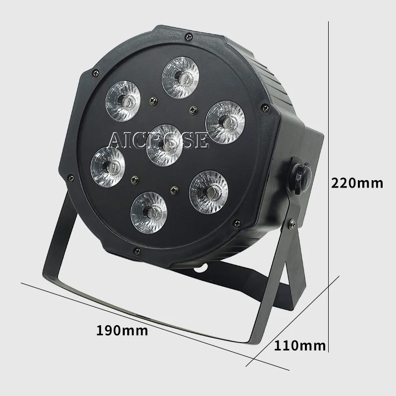 7x18 Вт RGBWA УФ 6 в 1 Par светодиодный светильник 7x12 RGBW A 4 5 дюйм пластиковый Светильник