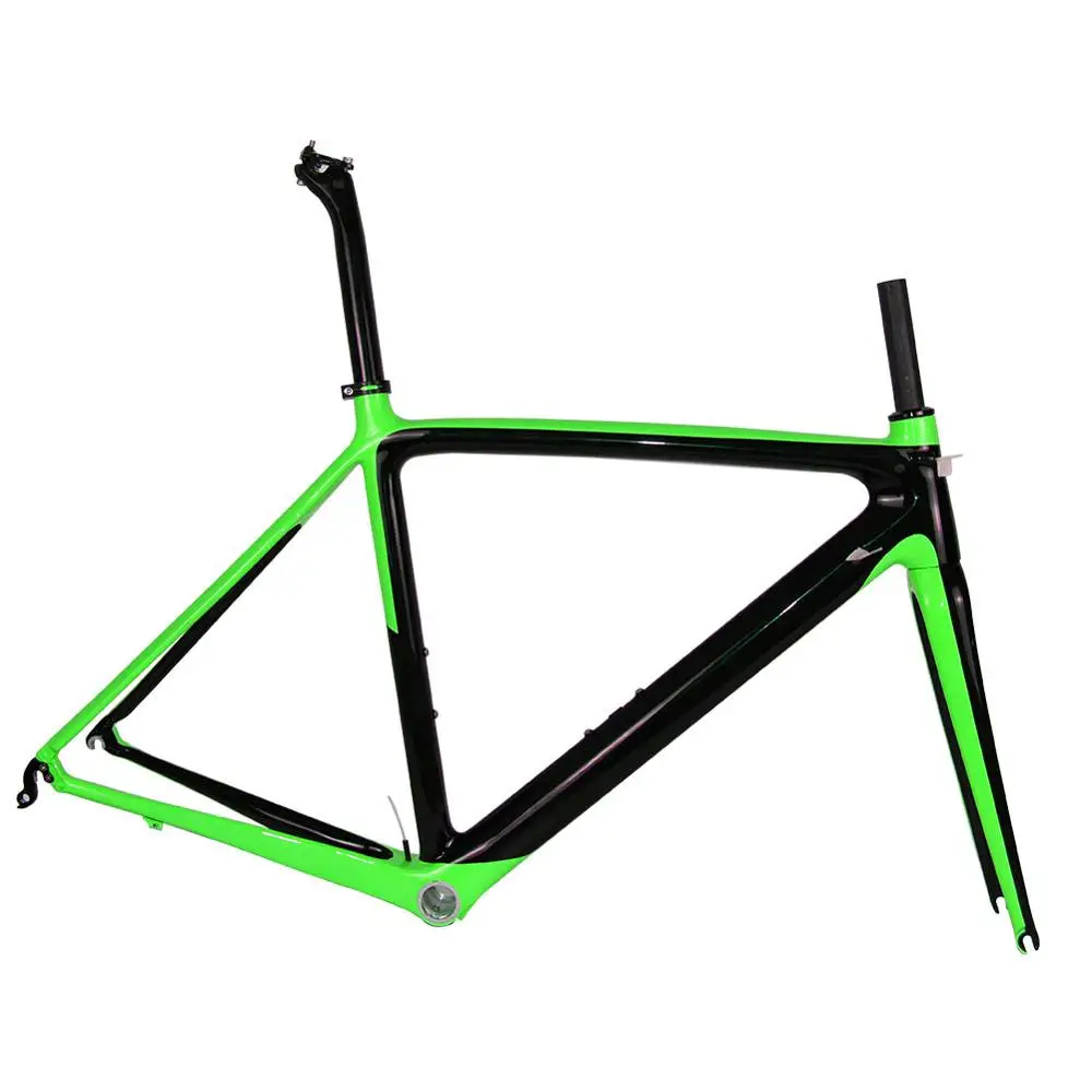 Green Color Spcycle 700C шоссейный углеродный руль велосипеда BSA гоночный дорожный руль для велосипеда, углеродный рама вилка стойка сиденья Размеры 50/53/55 см Гарантия 2 года - Цвет: Green Color
