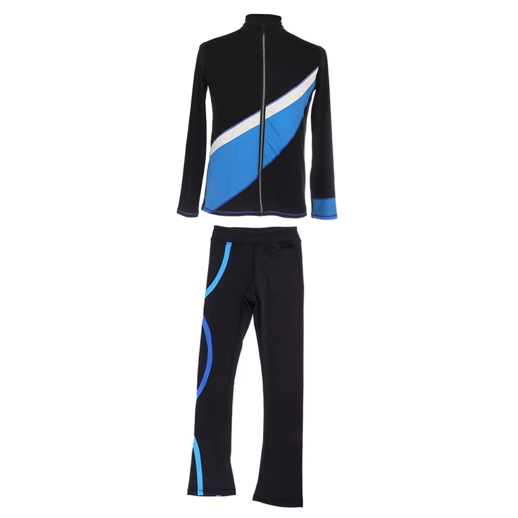 Adult Kids Figure Ice Skating Suit Outfit Pants Jacket Skate Gym Dance Sportswear Polartec Polar Fleece Skate Yoga Dance Clothes