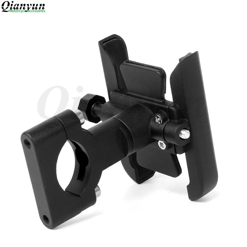 Universal Motorcycle Bike Scooter ATV Handlebar Rearview Mirror Mobile Phone Holder Mount Bracket Z900 Z800 Z750 Z1000 NIAJIA300 - Цвет: Черный