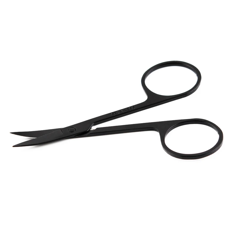 200pcs 블랙 스테인레스 스틸 눈썹 헤어 트리밍 뷰티 메이크업 네일 죽은 스킨 리무버 메이크업 도구