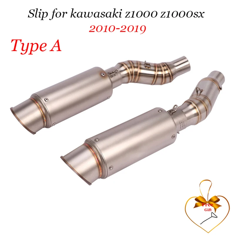 Выхлопная труба для kawasaki Z1000 Z1000SX 2010 - 2018 2019 Модифицированная с соединением из