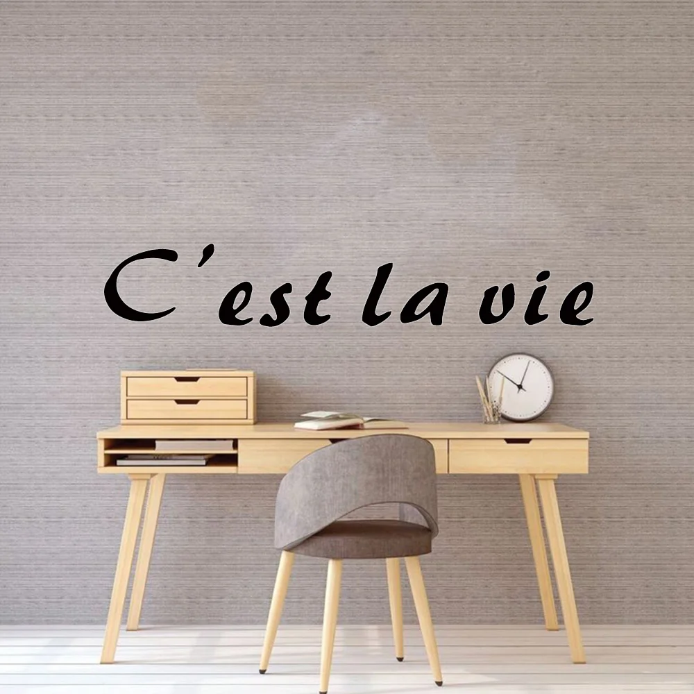 

Diy french c'est la vie Love Wall Stickers Modern Fashion Wall Sticker For Children'S Room Wall Stickers Waterproof Wallpaper