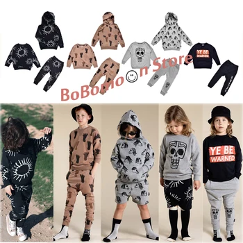 

Spot 2019 Autumn BoBomoon-LMH Toddler Girls T-shirt Print Fashion Boy Clothes Christmas Shirt Boy Skull Long Sleeve T-shirt